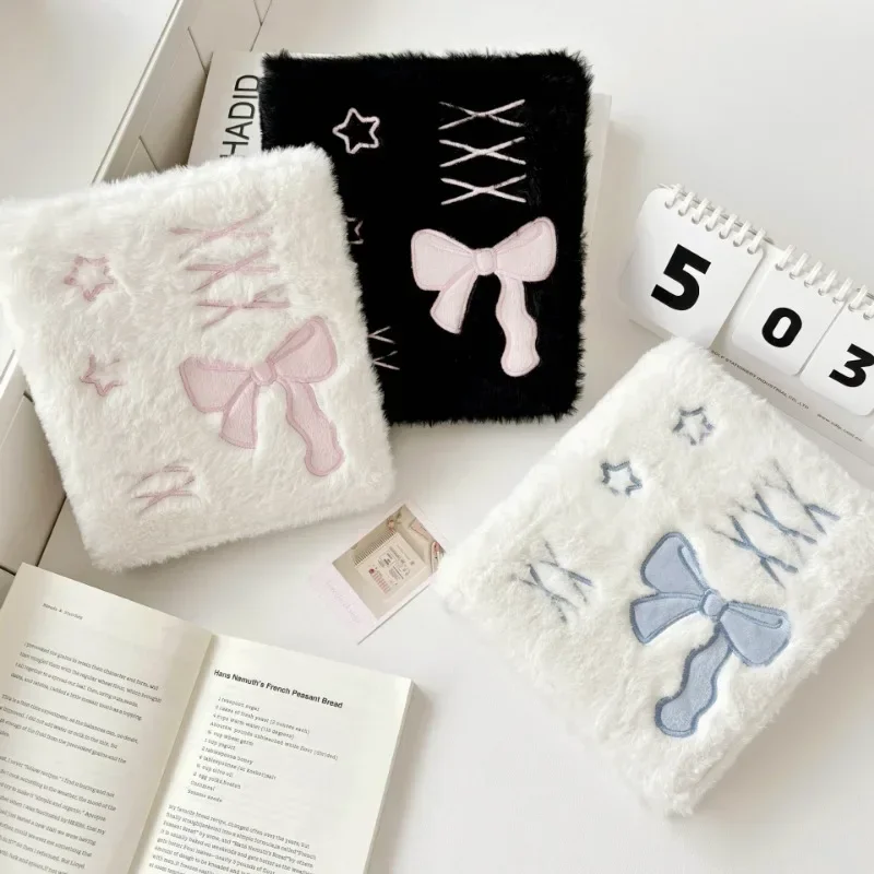 A6 Cartoon Plush Cover Binder Photocards INS Girl Korean Cute Photo Album Idol PhotoCard Holder Collect Book School Stationery 3