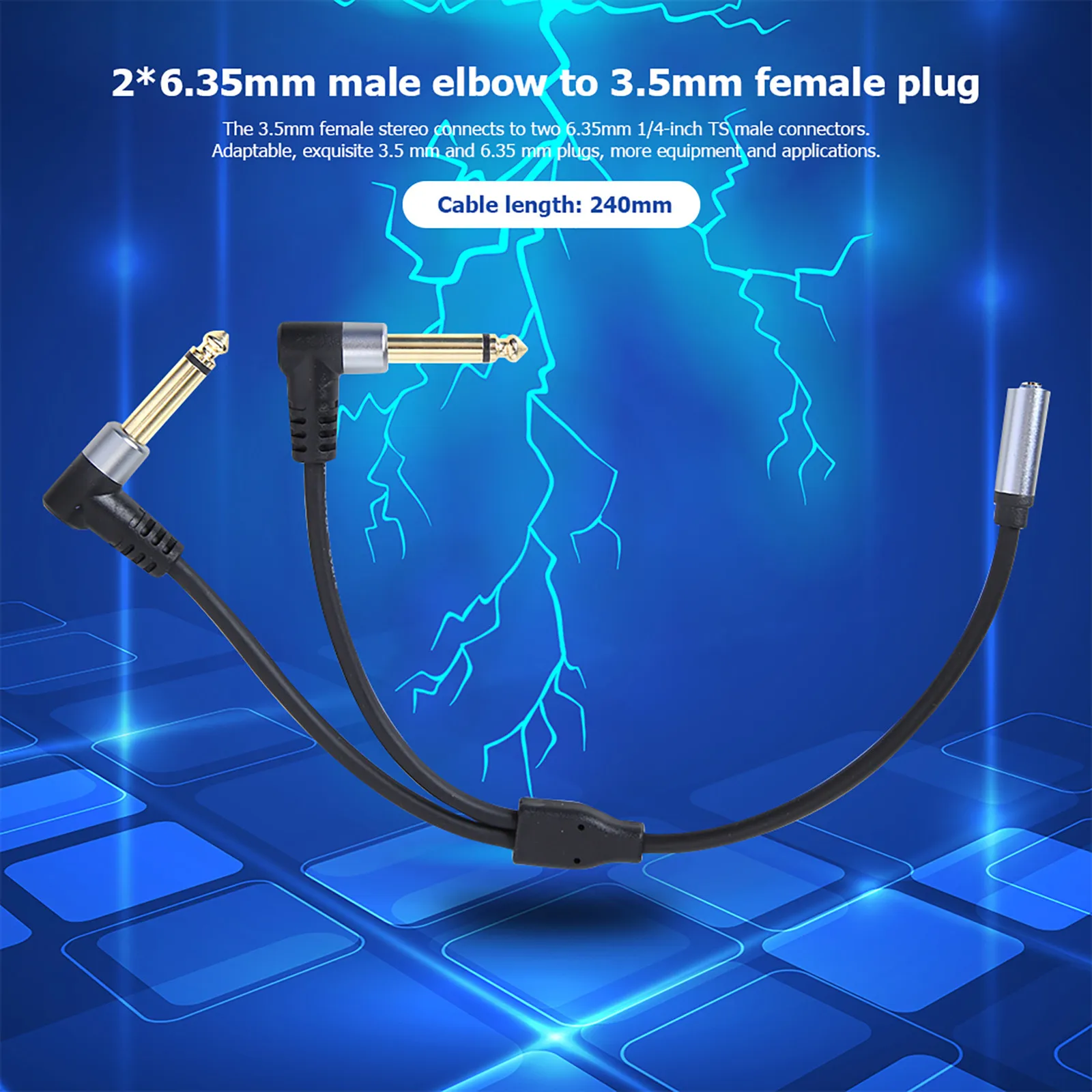 ǰ TRS ׷  - 1/4  ÷  TS   Y ø ̺, 3.5mm, 1/8 ġ, 6.35mm