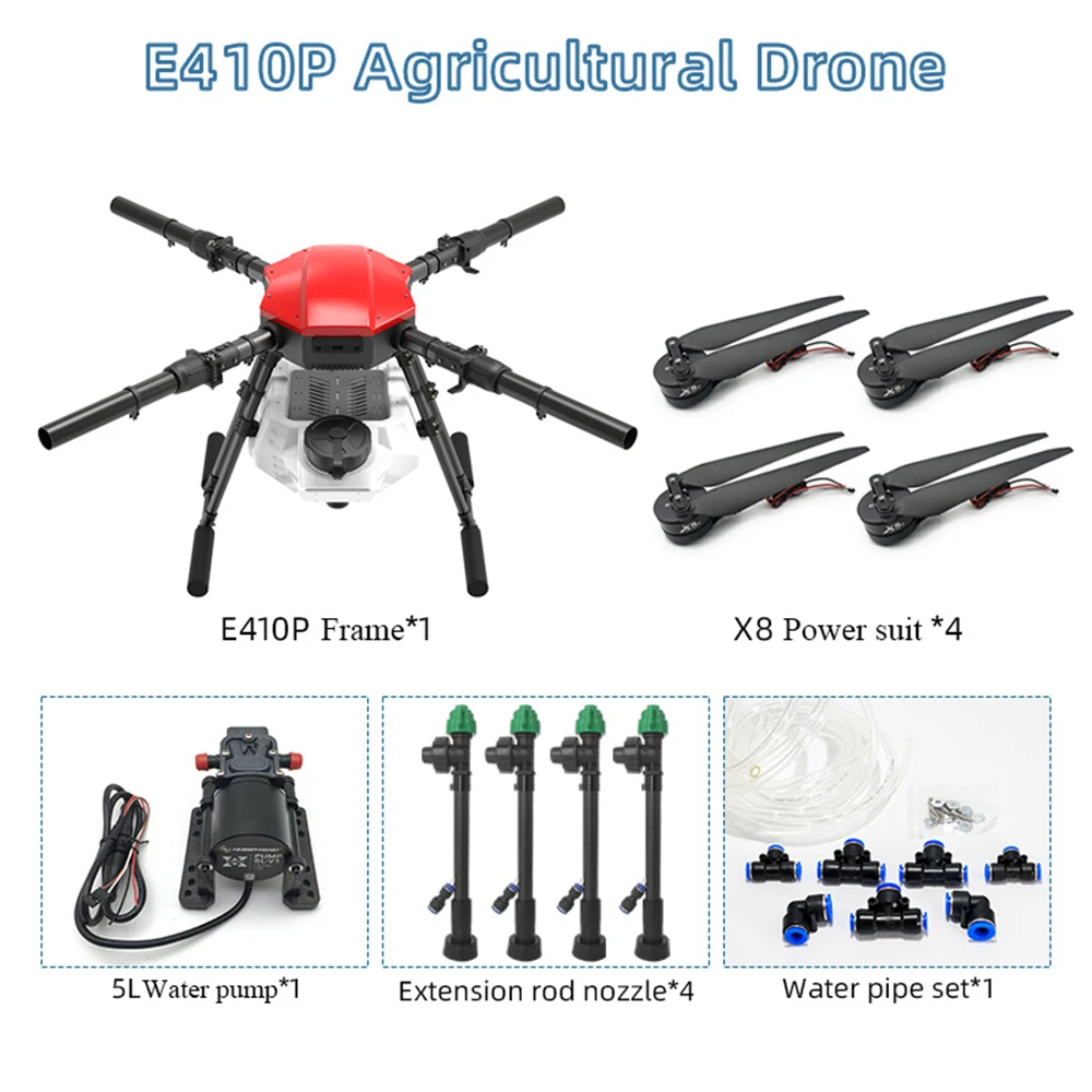 

EFT E410P E416P E420P 10L 16L 20L 16kg Agricultural spray frame kit four-axis Folding Quadcopter with Hobbywing X9 power system