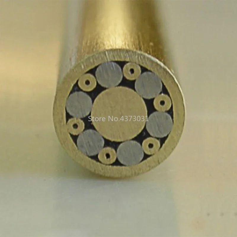 

Brand New Brass Mosaics Rivets Parts for DIY Knife shank 120mm nail steel tube 6mm DIY knife handle screw flower style