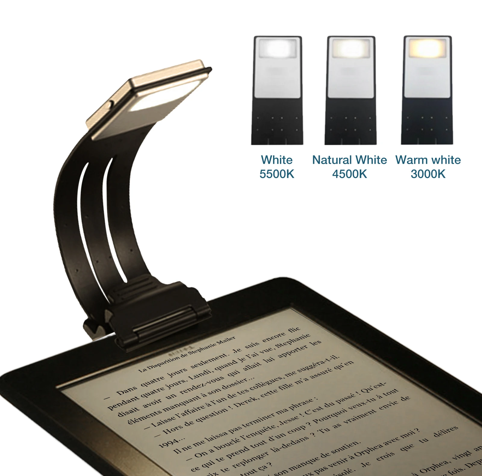 carga Plaga difícil Luz LED de lectura con Clip, linterna recargable por USB, Flexible,  Flexible, brillo ajustable para libros, lector de libros electrónicos| | -  AliExpress