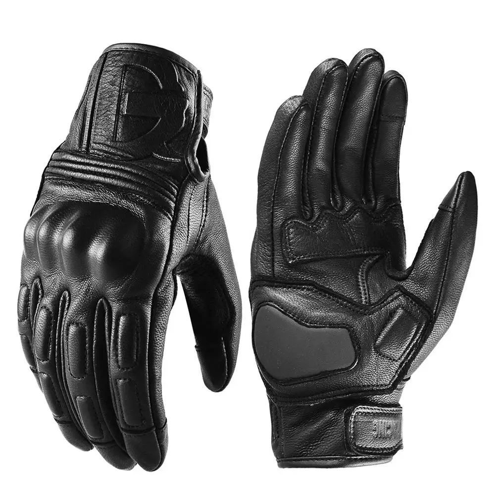Premium Leather Touchscreen Motorcycle Gloves - Unisex Motocross Riding Gear