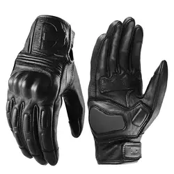 Premium Leather Touchscreen Motorcycle Gloves - Unisex Motocross Riding Gear - XXL (GR - ST08 Winter)
