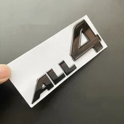3D Metal Black and Red ALL 4 Car Emblem Badge Sticker Accessories (Full Black)