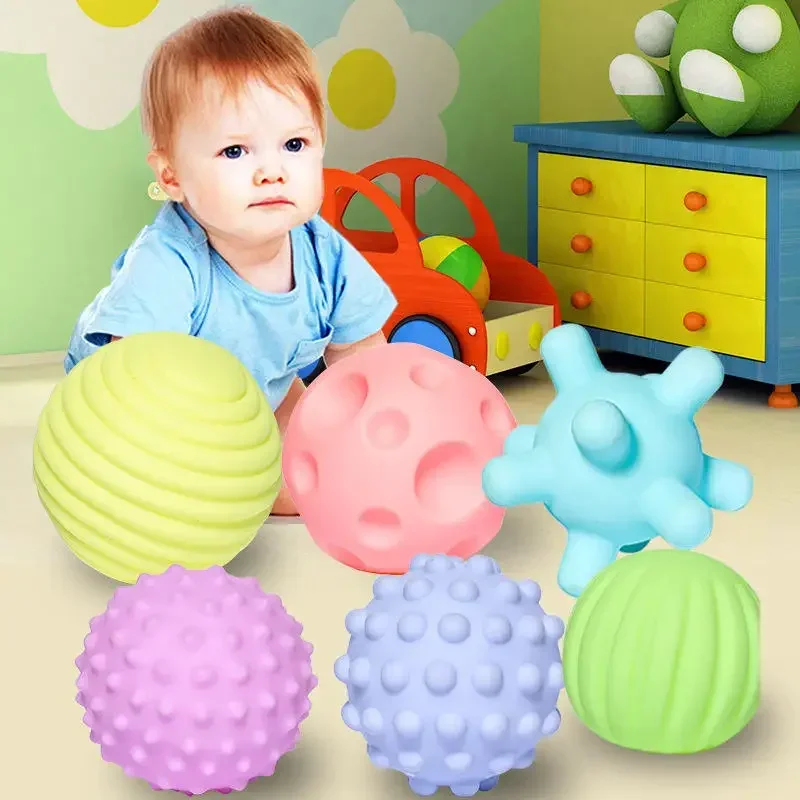 4-6pcs Textured Ball Set Soft Baby Toy Sensory Development Toys Hand Touch Grab Ball Toy Educational Baby Games for Kid Children 3