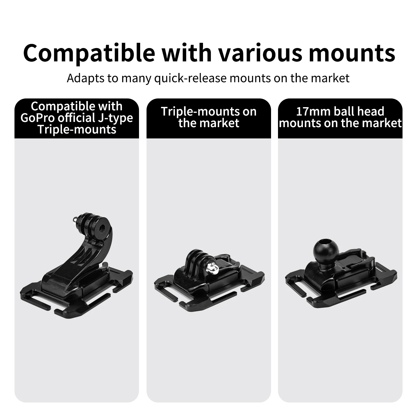 Support magnétique GoPro pour moto vert installé sur un casque avec vue de côté