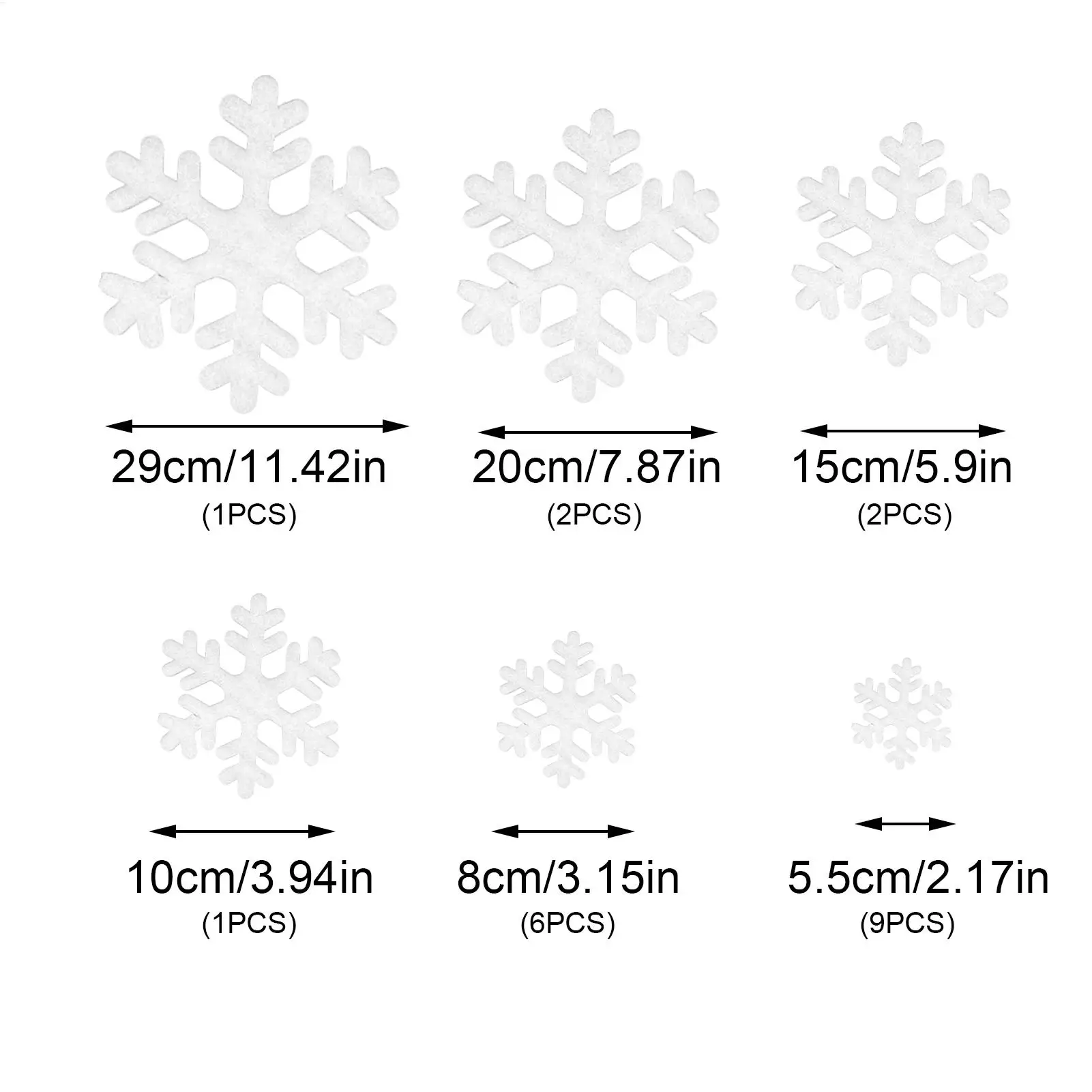 Snowflake Christmas Ornaments 21 Pieces Christmas Tree Ornament Decor Front Door Snowflake Ornament For Winter Outdoor Home