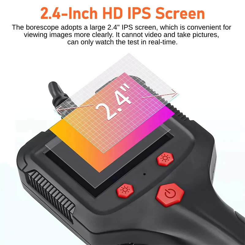 새로운 2.4'' IPS 스크린 산업용 내시경 카메라 HD1080P 2미터 케이블 파이프 하수구 검사 내시경 IP68 방수 LED