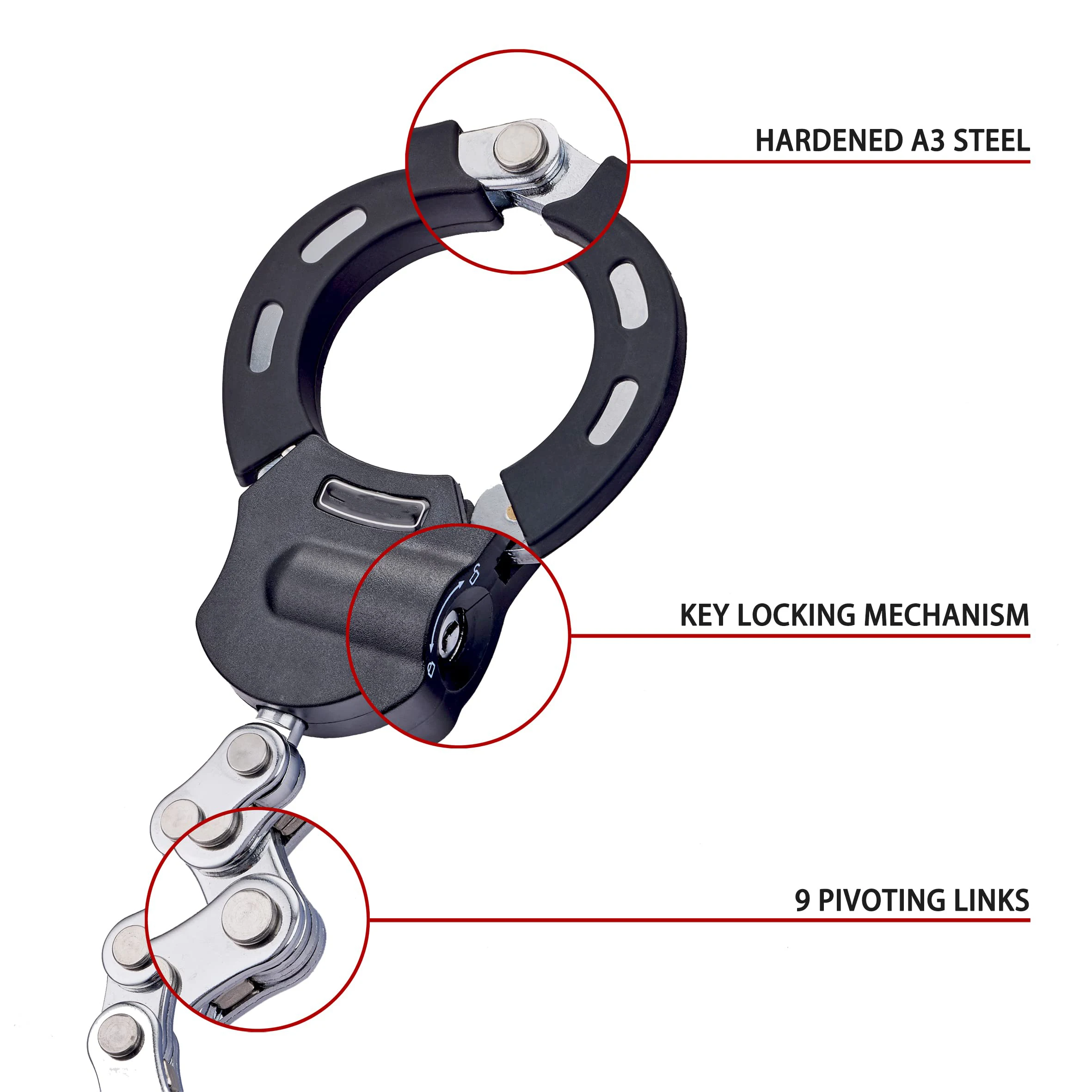 SOLO® By SCOOT LOCK® Portable Anti-Theft Electric Scooter Lock And Bike Lock New Reinforced Safety Bicycle Lock And Electric Scooter Lock For Xiaomi Ninebot Pure Electric Bird 8tev Reid Inok