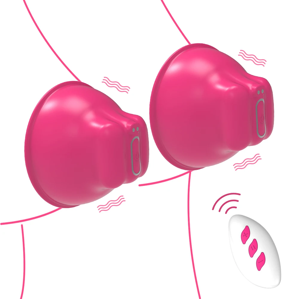 Breast Vibrating Stimulator With Remote Control For Women_voghion.com