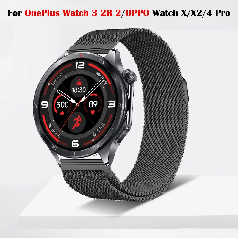 22mm Stainless Steel Milanese Magnetic Smart Watch Strap Bracelet