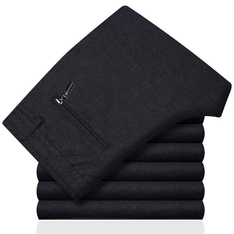 Fashion Loose Elastic Waist Spliced Pockets Zipper Pants Men's 2023 Autumn New Oversized Solid Color All-match Casual Pants