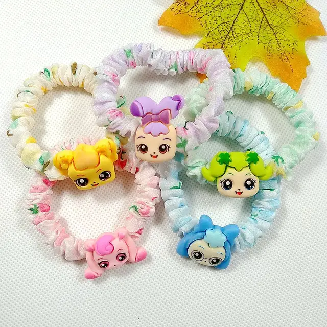 5pcs New 매우 귀엽다 Cartoon hair bands for girls Cute Catching Tiny Ping Cha Cha Ping hair accessories for Girls Birthday Gift