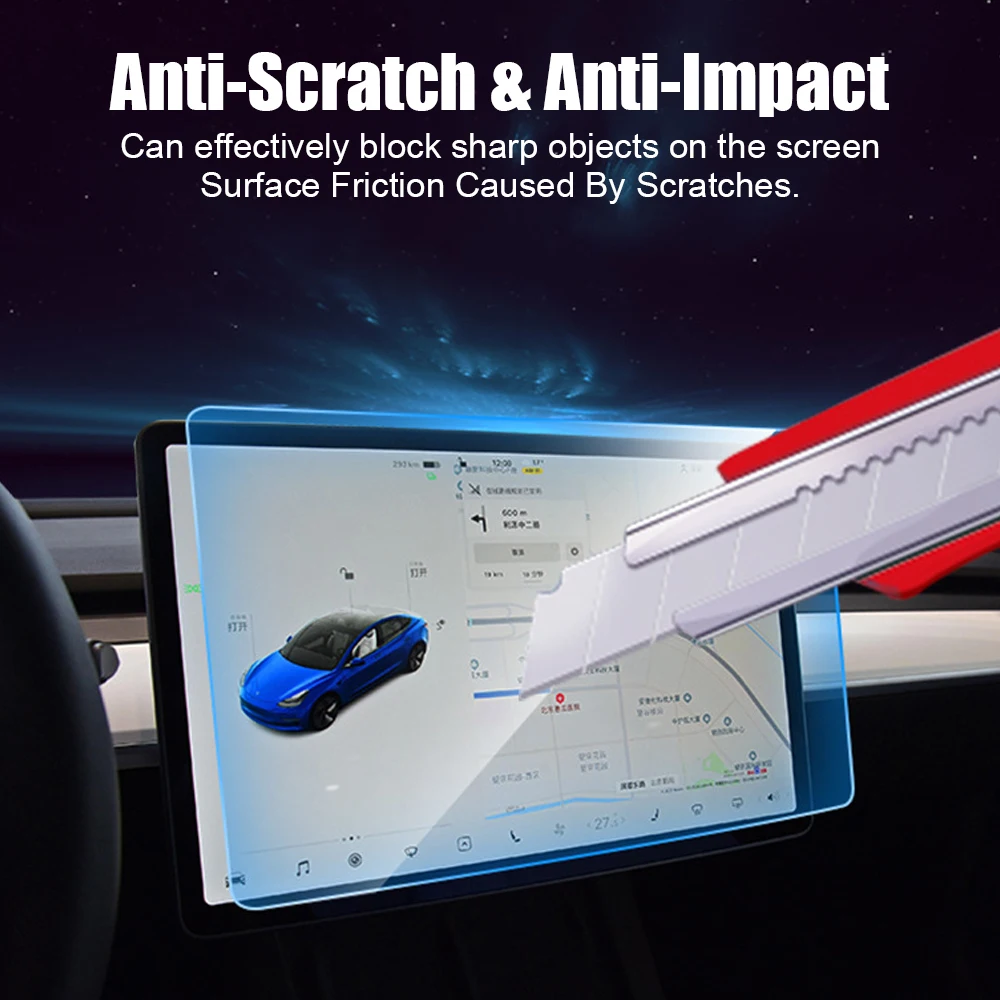 Pellicola Protettiva Opaca In Vetro Temperato Per Tesla Model 3 E Model Y – Antiriflesso E Anti-impronte