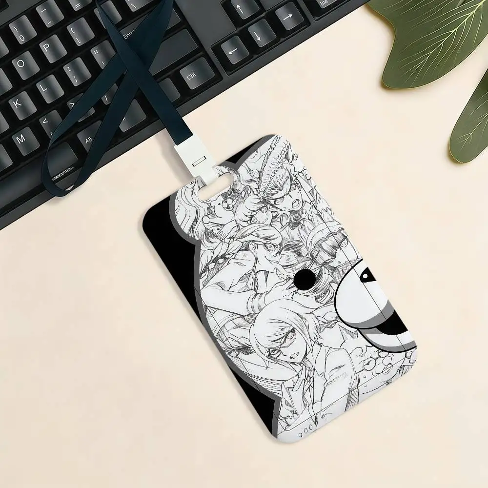 D-DanganronpaS Anime Kartenhalter Kartenetui Bus U-Bahn Arbeitsausweis Studenten-Lanyard Halsbänder Ausweishalter Türkartenhalter – Detail 6