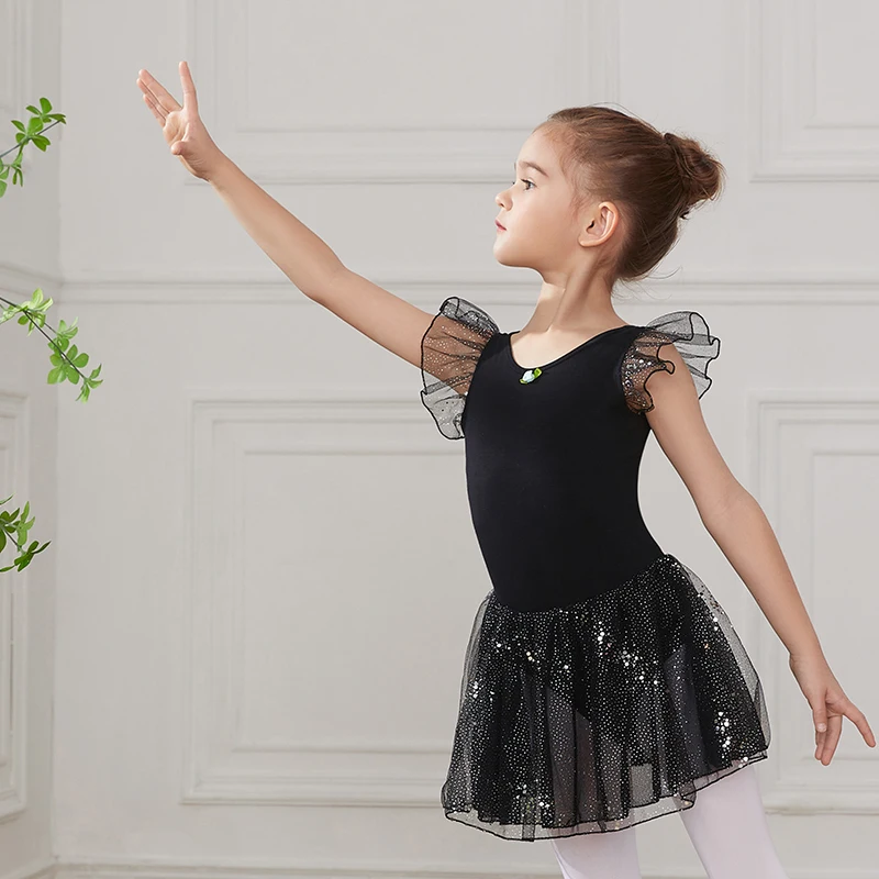 AOQUNelasticity-robe tutu de ballet pour filles, jupe en tulle pour  enfants, olympiques de batterie de