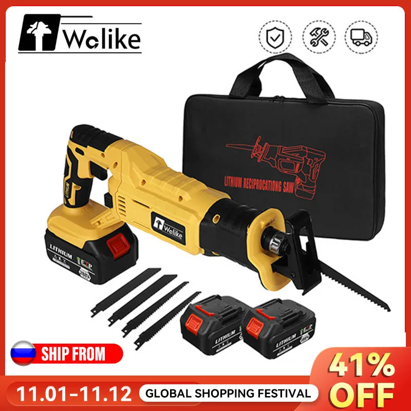 

3000W 288VF Cordless Reciprocating Saw Brushless Electric Saw With Battery Metal Wood Cutting Tool For Makita 18V Battery