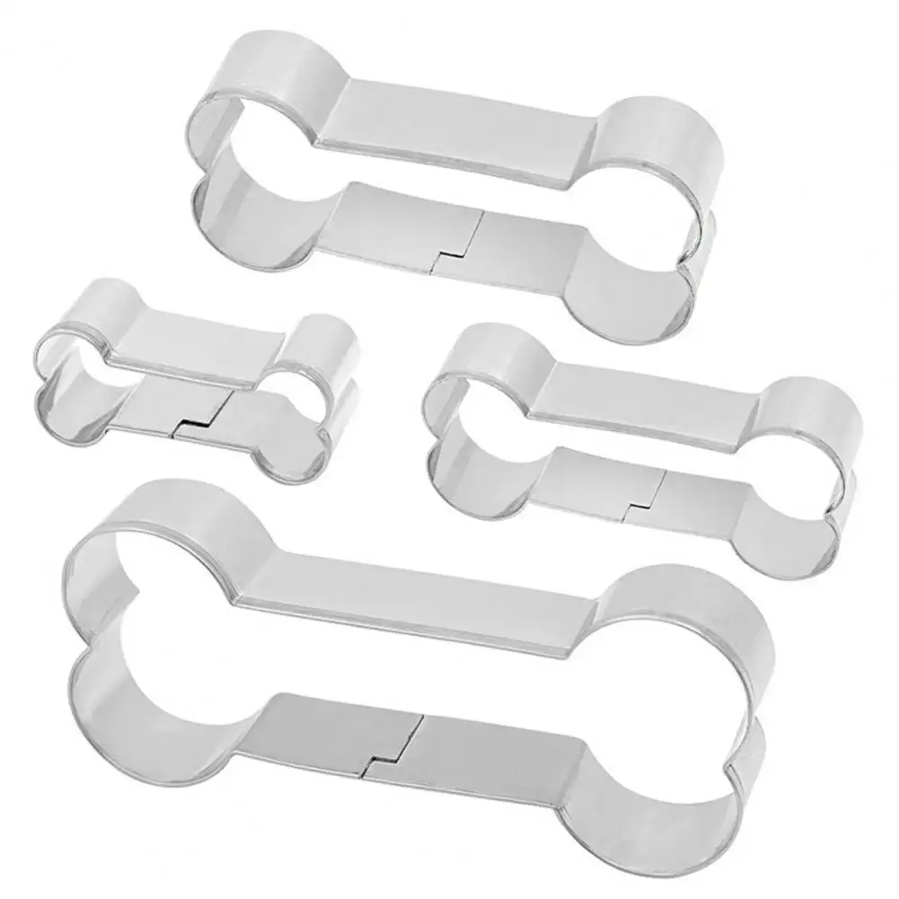 Cookie Cutter Exquisite Workmanship Wide Application Stainless Steel Dog Bone Shaped DIY Fondant Mold Baking Accessories