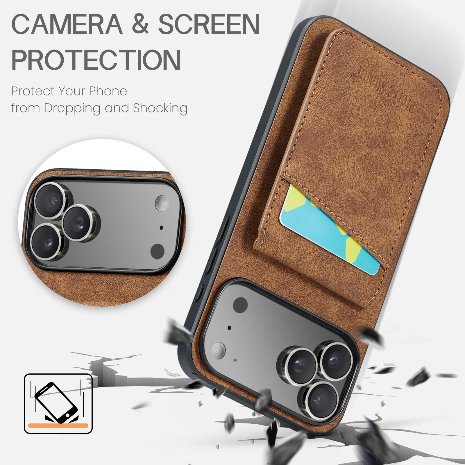 iPhone PU Leather Case with Card Slot Holder 3