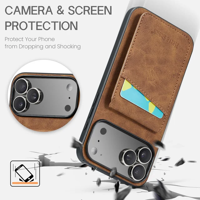 iPhone PU Leather Case with Card Slot Holder 3
