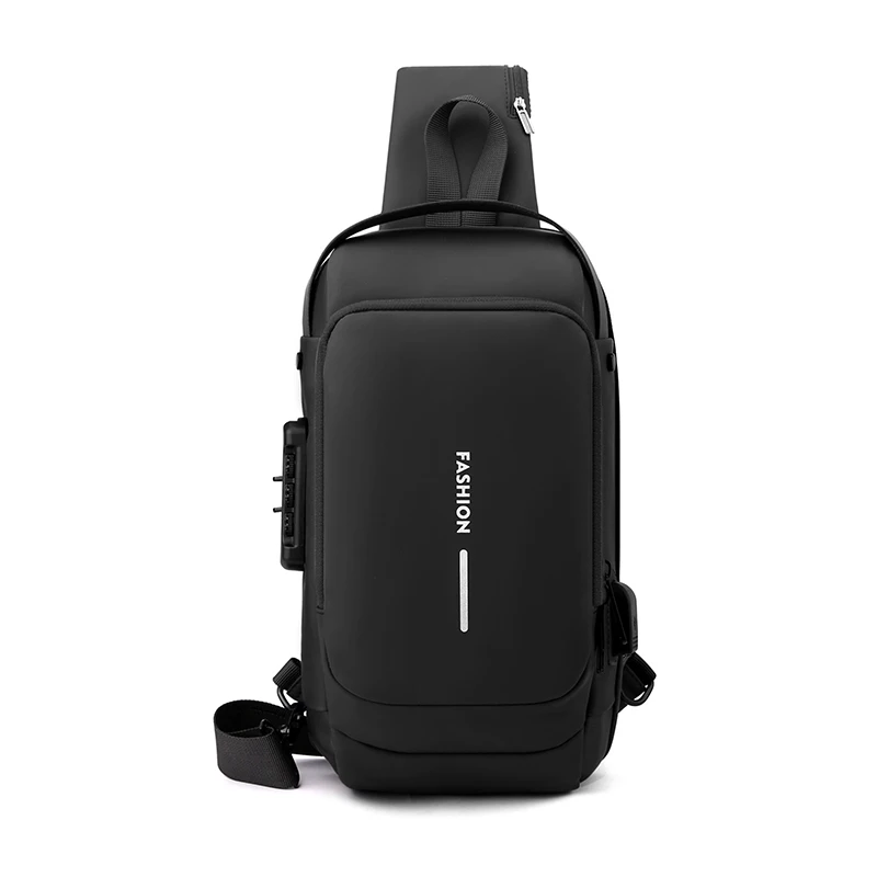 

Upgraded Version Men's Multifunction Anti-theft USB Shoulder Bag Man Crossbody Cross Body Travel Sling Chest Bags Pack Travel