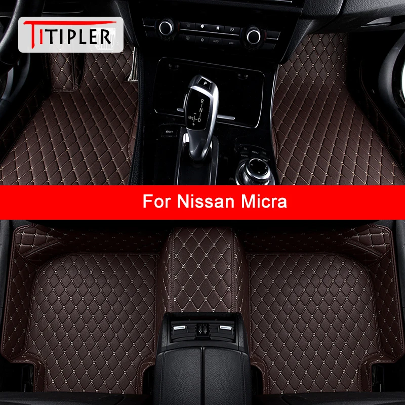 

TITIPLER Custom Car Floor Mats For Nissan Micra Auto Accessories Foot Carpet