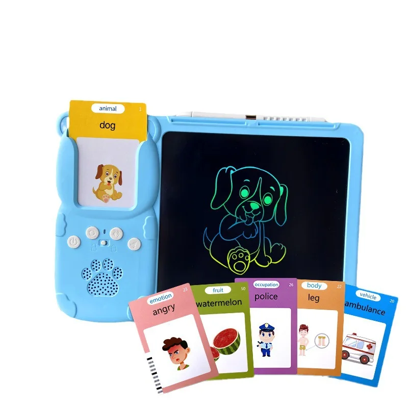 2 in 1 Talking Flash Cards Early Educational Toys LCD Writing Tablet Drawing Board Toys Preschool Learning Machine Gift 6