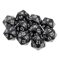 10pcs Colourful 20 Sided  Polyhedral Dices Numbers Dials Desktop 22mm Dice Family   Table Games 1