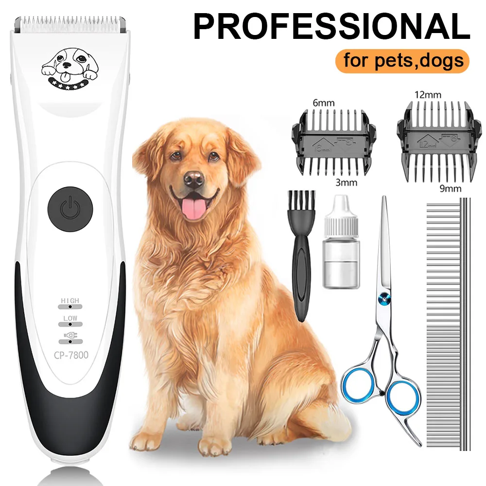 Dog Cat Clipper Hair Clippers Grooming Haircut Pet Shaver Full Set Pets