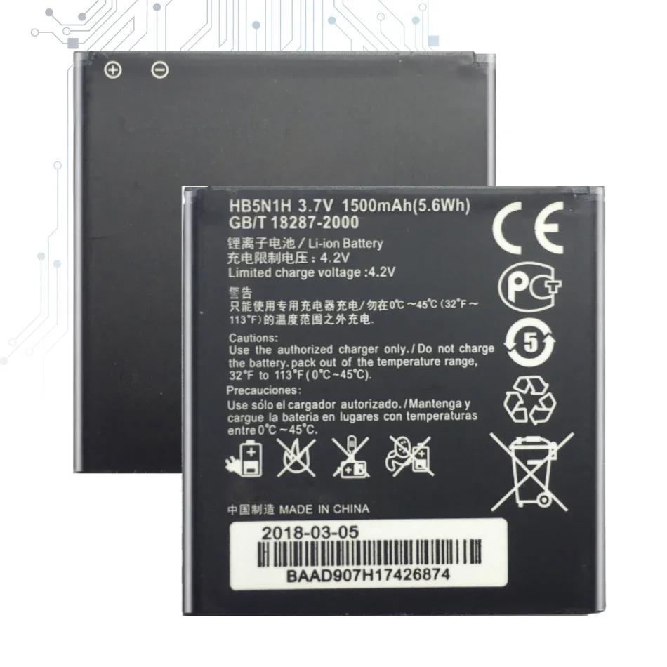 Hb5N1H Nuova Batteria Di Ricambio Di Alta Qualità Per Huawei Ascend G300 Y330 G330 Y320 Batterie Per Telefoni Cellulari 1500Mah