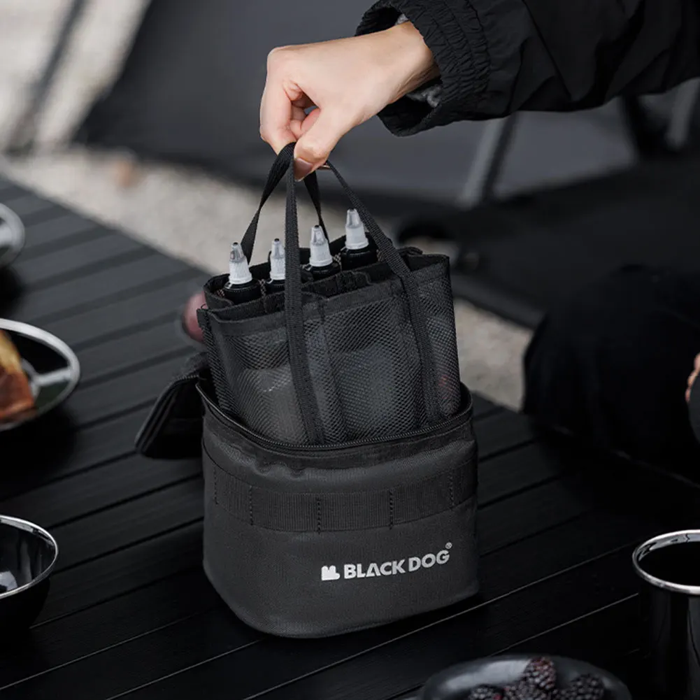 Blackdog Outdoor BBQ Seasoning Storage Bag Condiment Bottle Set Camping Picnic Camping Spice Container Barbecue Seasoning Bottle