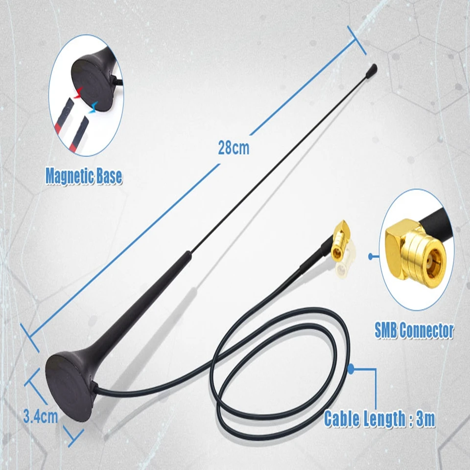 3M DAB FM UNIVERSAL CAR ANTENNA WINDOW GLASS MOUNT ACTIVE RADIO ADAPTER AERIAL | UK - View #9