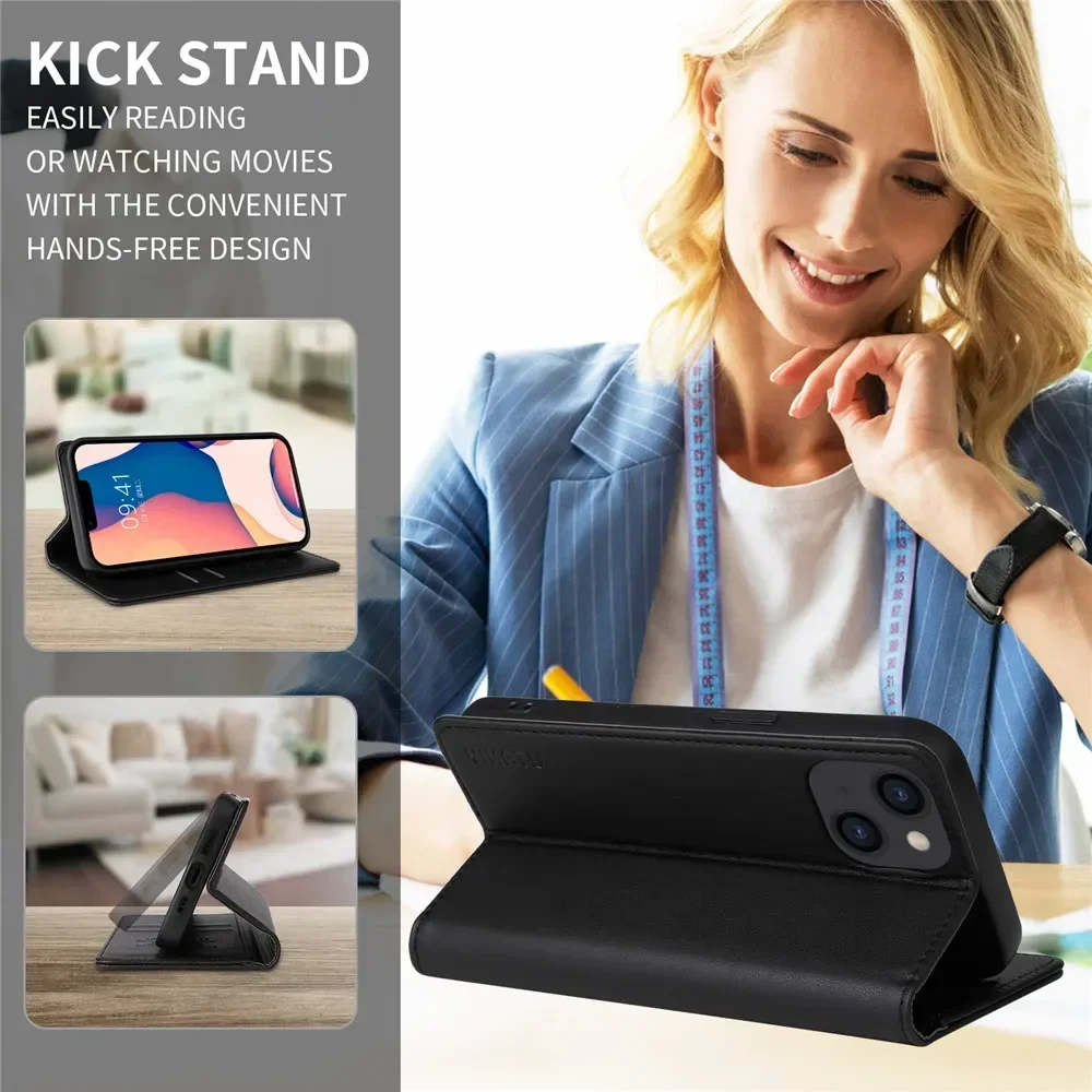 Luxury Leather Wallet Flip Cover - Premium Book-Style Design