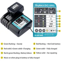 Battery Charger for Makita 18V 14.4V BL1860 BL1850 BL1840 BL1830 BL1820 BL1415 BL1440 DC18RC Li-ion Battery Charger 4
