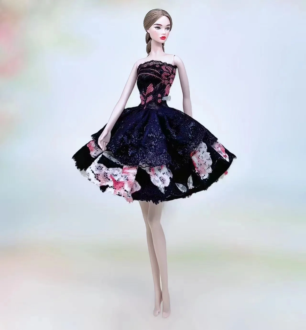 Barbie Doll Clothes Doll Clothes Case For barbie clothes Princess Ball Gown Elegant Layer Skirt Party Clothes Veil Long Wedding Dress For Barbie Doll