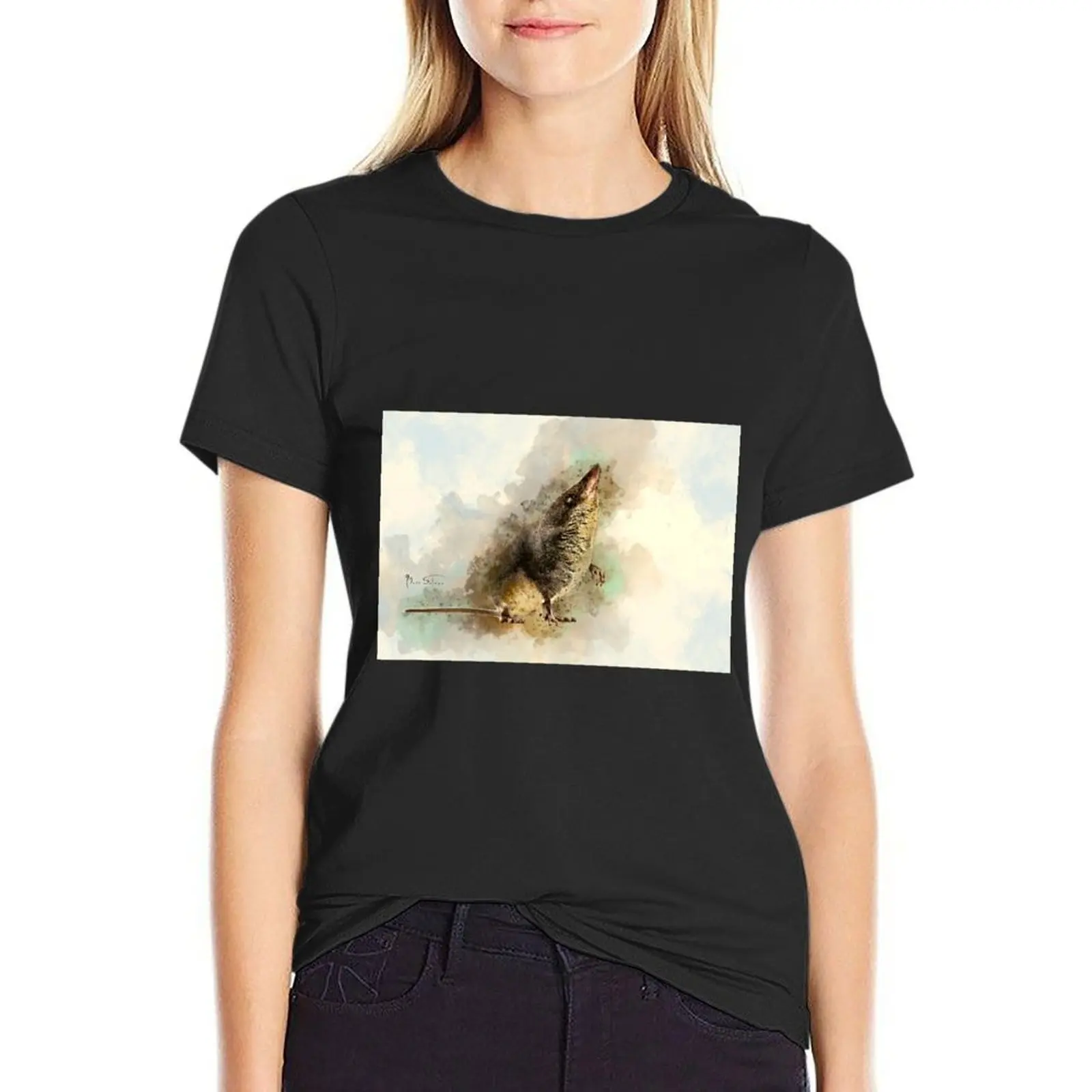 Water Shrew T-Shirt graphics Female clothing Short sleeve tee tees t shirts for Womens