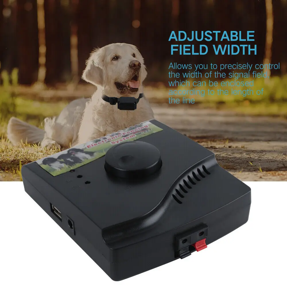 Electric Dog Fence System Pet Containment Shock Collar Yard Garden Waterproof 6