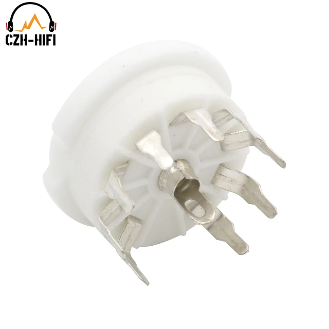 1 PC Ceramic 9pin PCB Mounting Tube Socket For 12AT7 ECC82 E88CC 6922 GZC9-Y - A