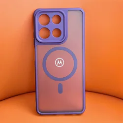 Matte Translucent Magnetic Wireless Charging Protective Case for Edge 60Pro (Purple)