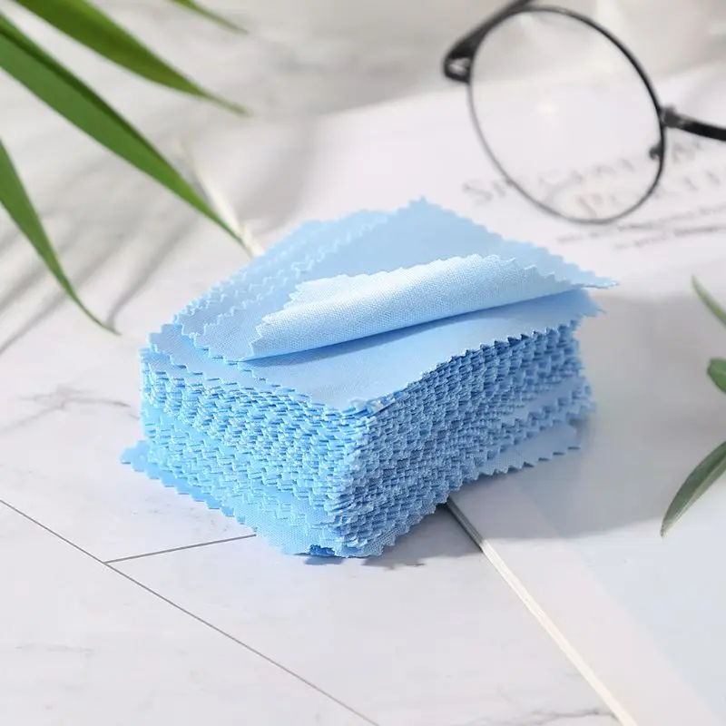 100 Pcs/Pack Glasses Cloth Lens Cleaner Dust Remover Portable Wipes Non-woven Fabric Phone Computer Screen Accessories eyeglass cleaning cloth glasses cleaning wipes
