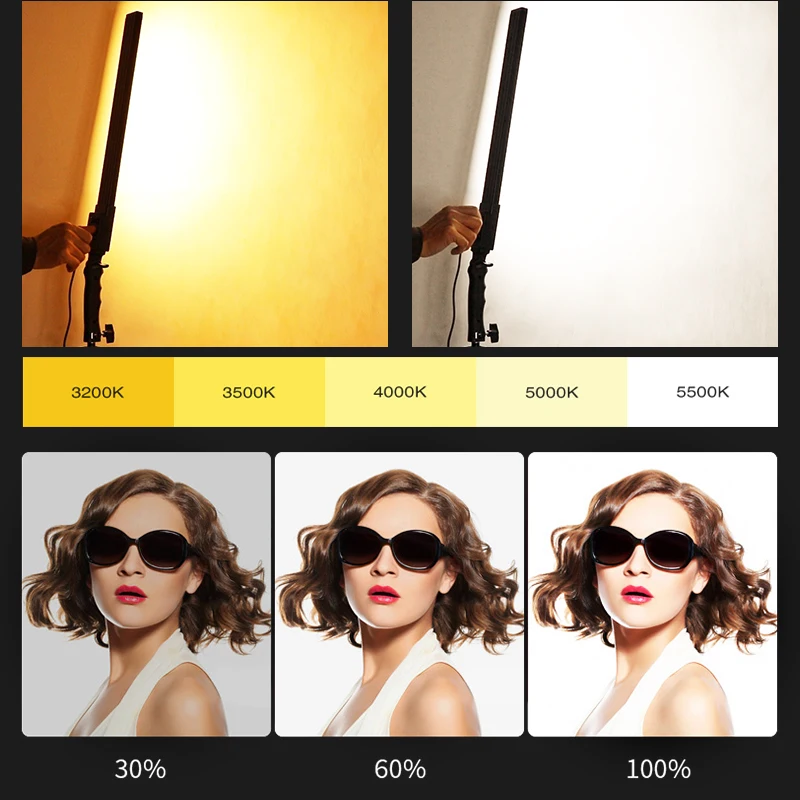 LED Licht Fotografie Studio LED Beleuchtung Kit Einstellbare Lichter Mit Stand Stativ Fotografische Video Füllen Lam 3200K-5500K – Detail 3