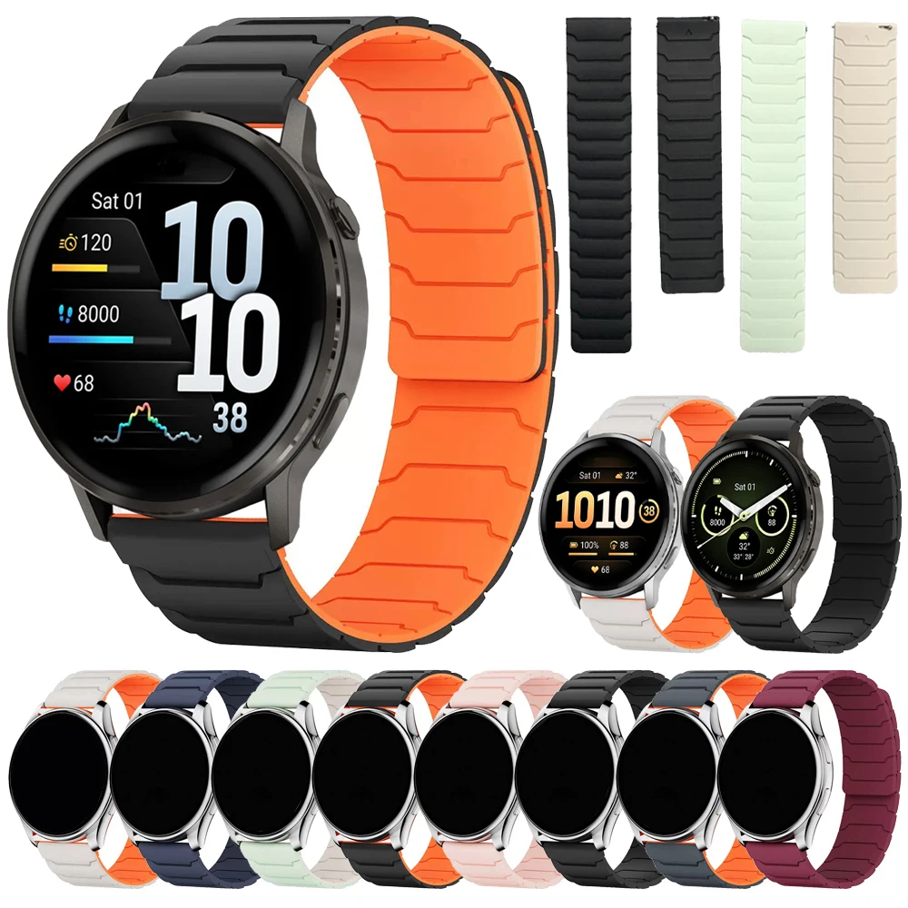 Magnetic Loop Band Silicone Strap - Universal 20mm/22mm Fit