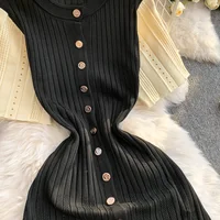 YuooMuoo Women Dress 2026 Spring and Summer Elegant Patchwork One-Piece Knitted Maxi Dress Office Lady Slim Waist Sweater Dress - Image 4
