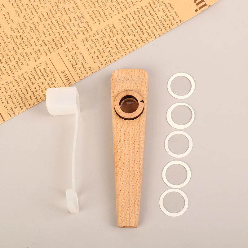 Wooden Kazoo Kazoo Wooden Flute Accompaniment Beginners Flute Simple Easy to Learn and Play The Instrument 1Pc wooden kazoos
