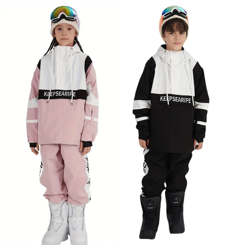 Winter New Children Ski Suit Boys Outdoor Ski Set Warm Girls Snowboard Kids Windproof Waterproof Jacket Overalls Clothing