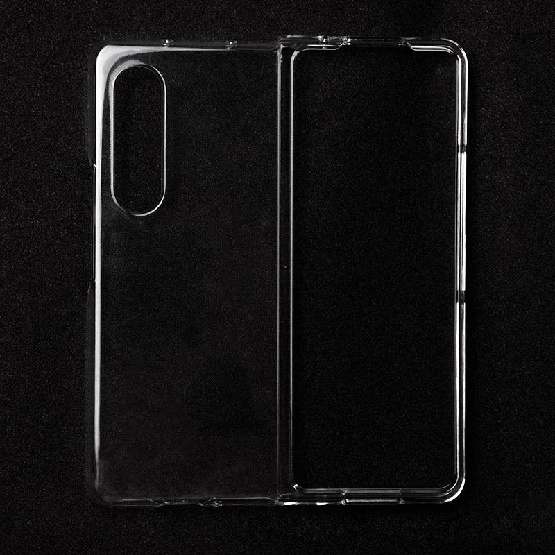 Ultra Thick Shockproof Silicone Transparent Phone Case for Samsung Galaxy Z Fold 4 Lens Protection Case Anti-fall Back Cover