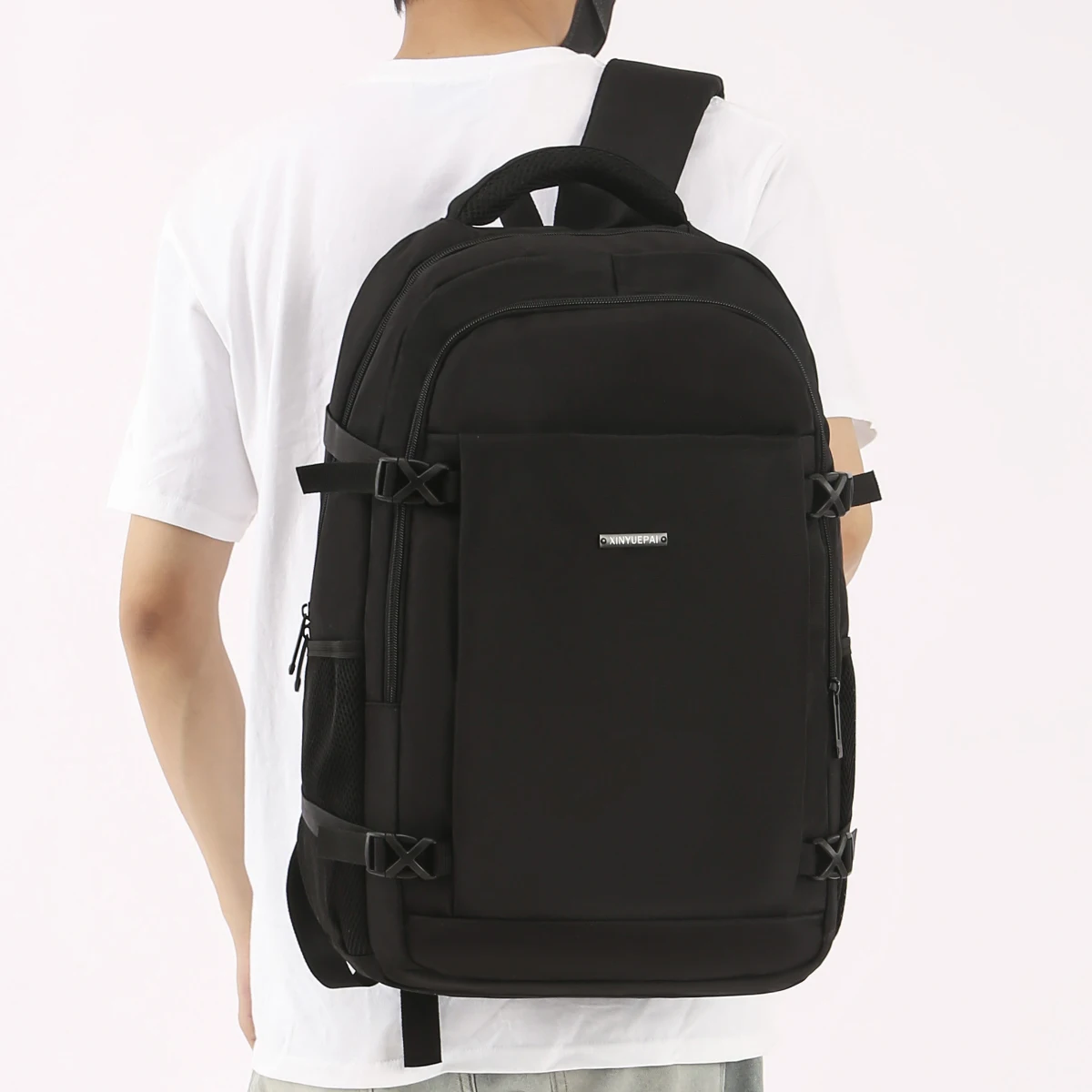 Backpack Men's Large Capacity Nylon Business Travel Bag Fashion Trend School Bag Casual 15inch Computer Backpack Student Class Boarding