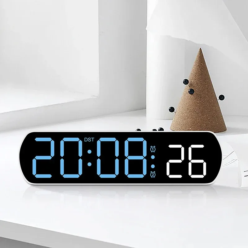 Voice Activated LED Multifunction Digital Alarm Clock with Temperature & Date Display