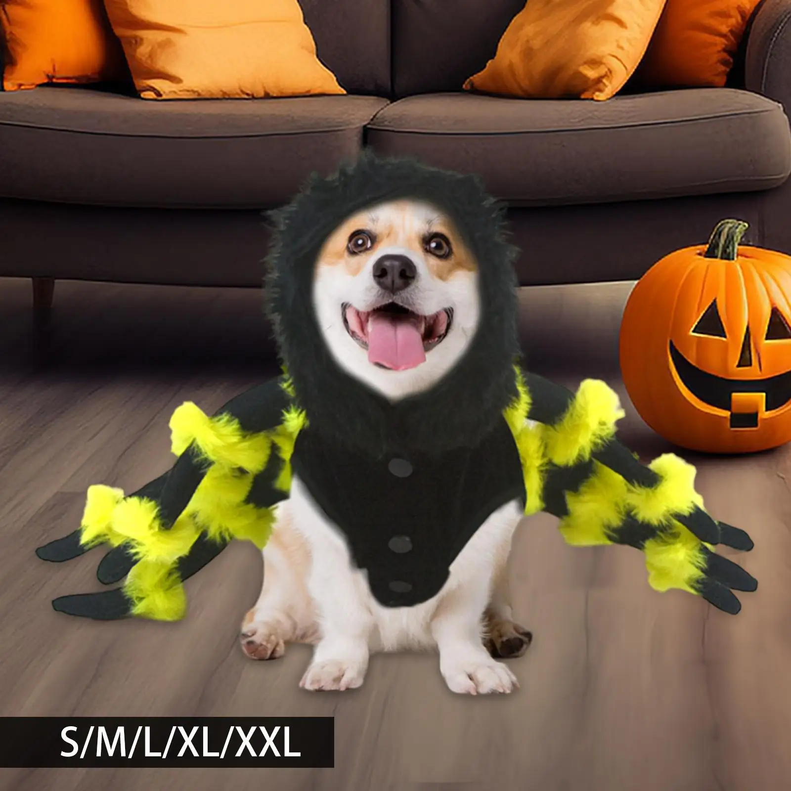 Dog Cat Spider Costume Dress up Decoration Pet Costume Spider Pets Outfit Accessories for Halloween Cosplay Party Festival Dogs