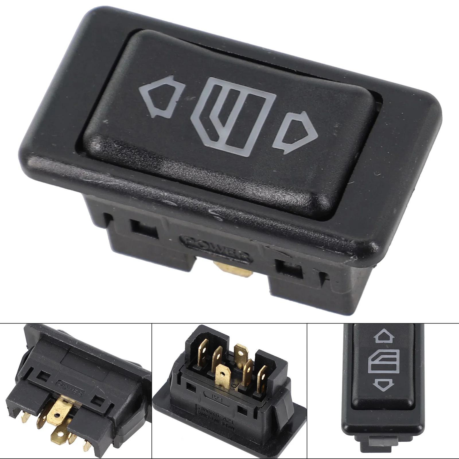 

Glass Lifter Switch 20A 6 Pins Black DC12V/24V Durable High Quality Practical Universal Switch Lamp Vehicle Car